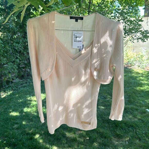 NWT Roberto Cavalli Ballet Pink Cashmere Twinset Size IT 42/ US 6 - Picture 1 of 15